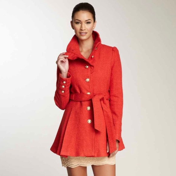 BEBE Women’s Swing Coat, Size M, Orange - Picture 7 of 7